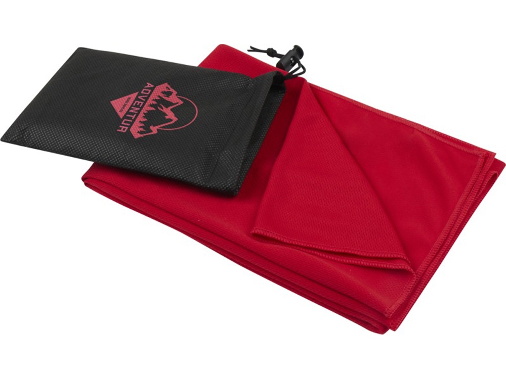 Lucas спортивное полотенце из переработанного полиэстера 50х100 см - Красный