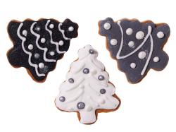Набор новогодних имбирных печений в форме елочки
