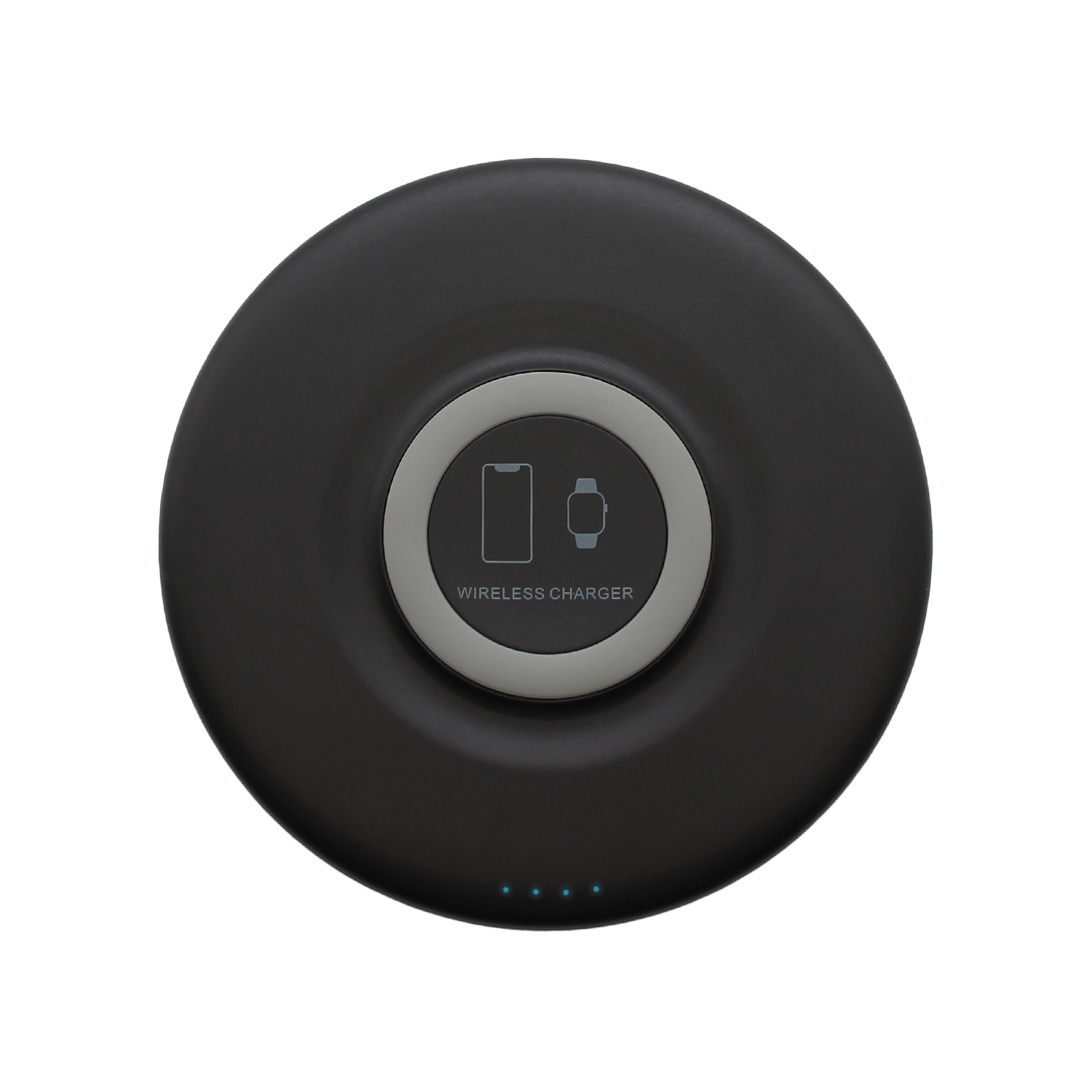 Внешний аккумулятор Tony с беспроводной зарядкой, 5000 мАч (черный) Внешний аккумулятор Tony с беспроводной зарядкой, 5000 мАч (черный)