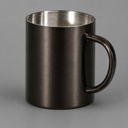 Стальная кружка с двойными стенками Altai, gun metal Стальная кружка с двойными стенками Altai, gun metal