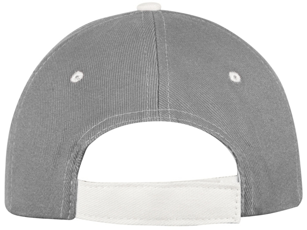 Бейсболка New Castle 6-ти панельная, серый/натуральный