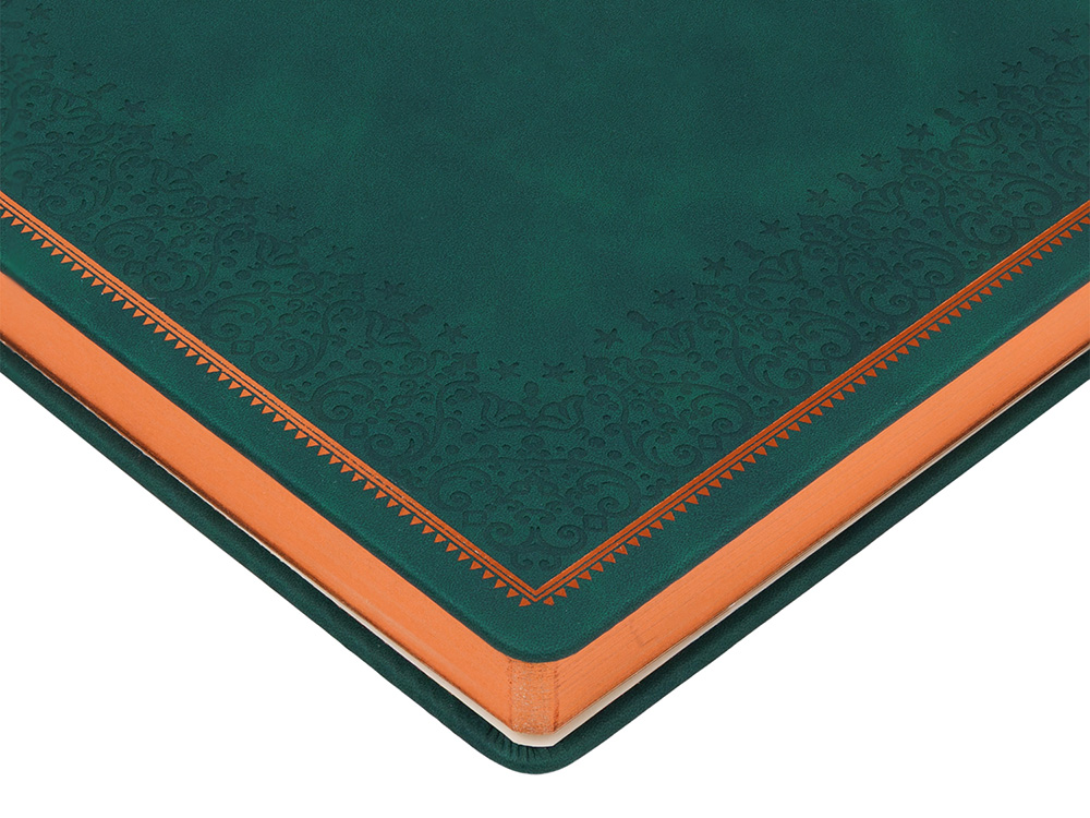 Ежедневник недатированный А4 Royal, зеленый с бронзовым срезом Ежедневник недатированный А4 Royal, зеленый с бронзовым срезом