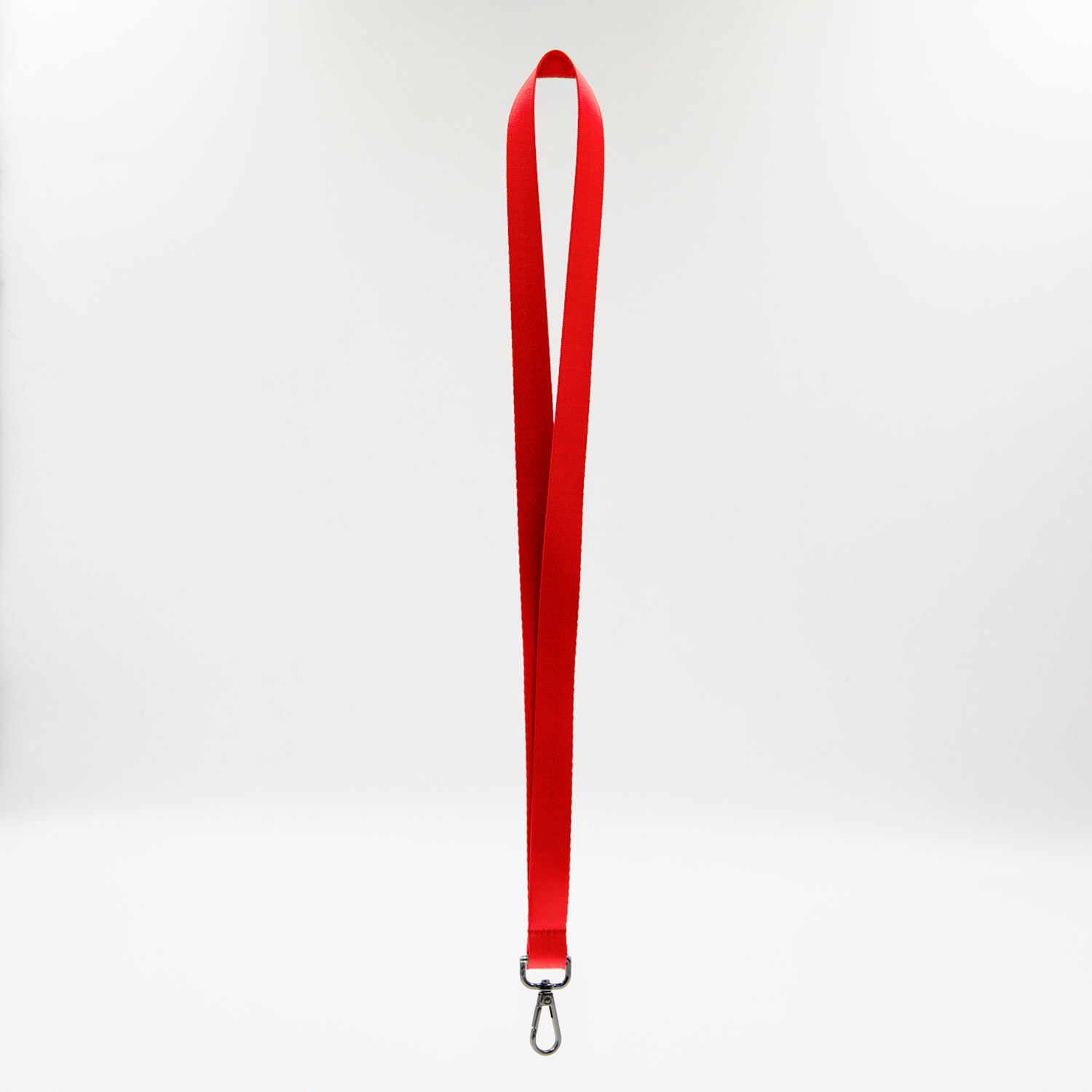 Лента для бейджа Flat, с карабином (красный)
