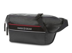 Сумка на пояс SWISSGEAR, серая, полиэстер с плетением рип-стоп, 38 x 5 x 15 см