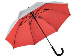 Зонт-трость Double silver, серебристый/красный