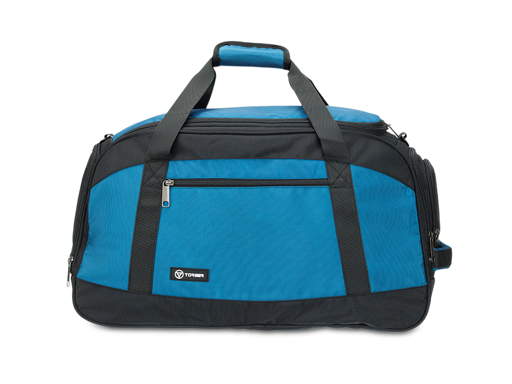 Сумка спортивная TORBER, синий/черный, полиэстер, 52 х 25 х 30 см Сумка спортивная TORBER, синий/черный, полиэстер, 52 х 25 х 30 см