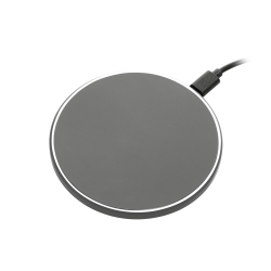 Беспроводное зарядное устройство с подсветкой 15W Аурис (Auris), серое