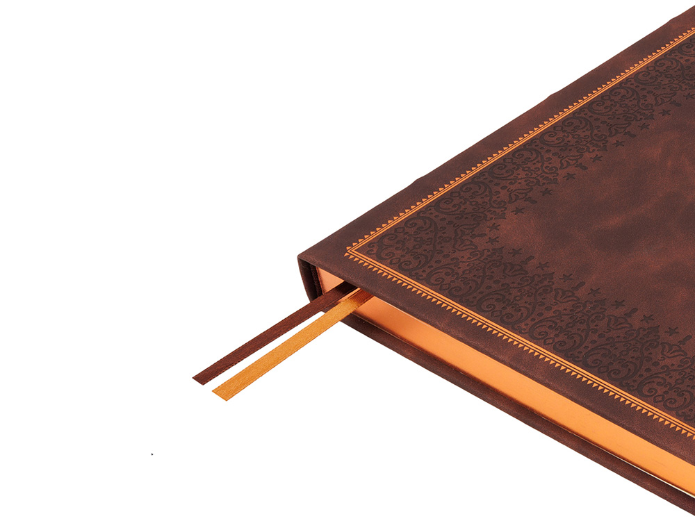 Ежедневник недатированный А4 Royal, коричневый с бронзовым срезом Ежедневник недатированный А4 Royal, коричневый с бронзовым срезом