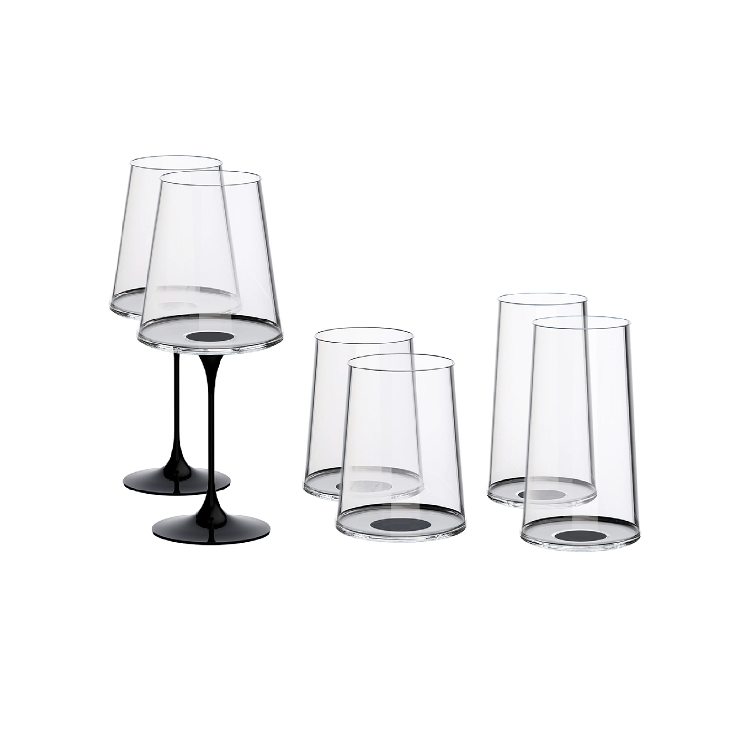 Хрустальный бокал для игристого вина на магните Trebonn SplitGlass, 2 шт, 320 мл