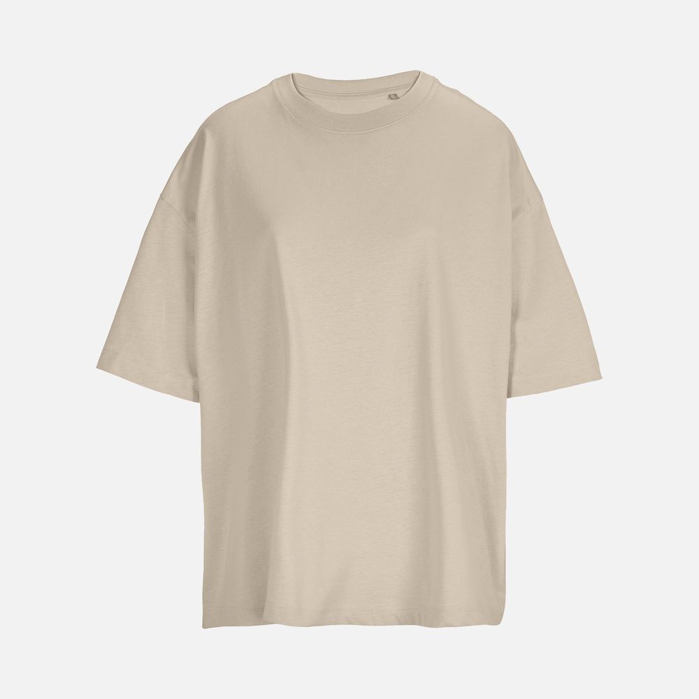 Футболка оверсайз женская Boxy Women, бежевая (льняная)