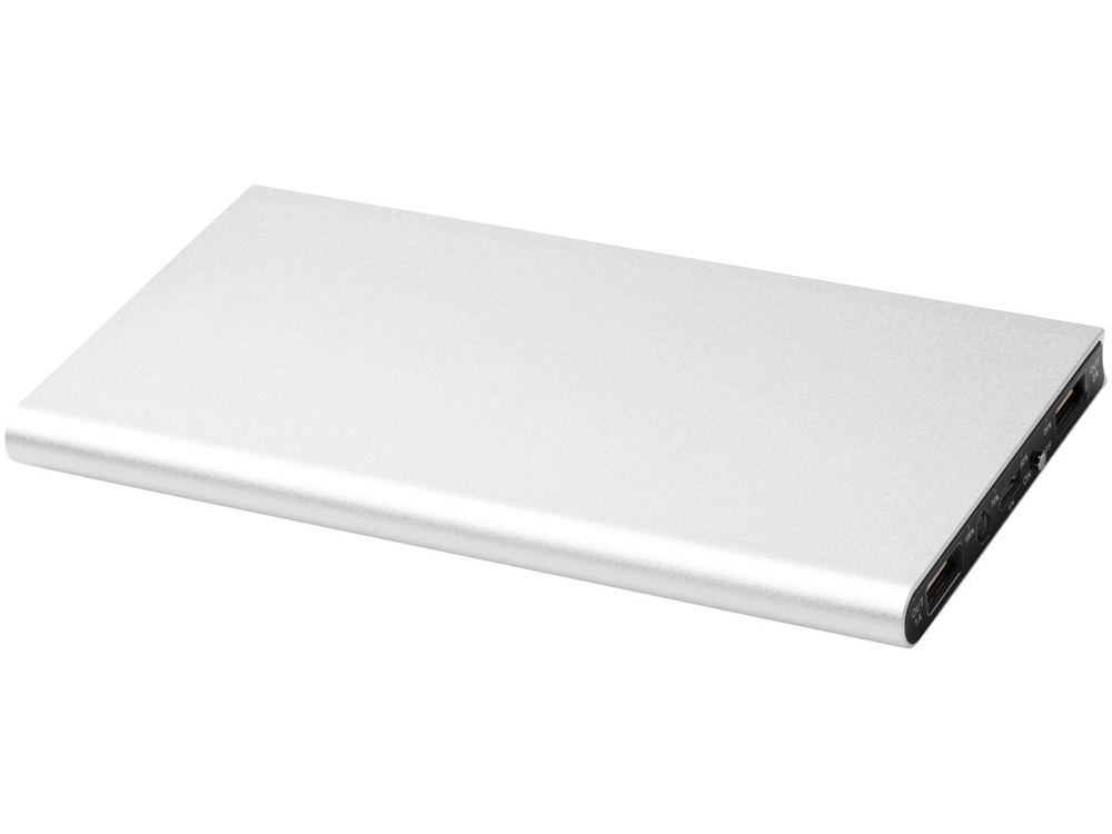 Алюминиевое портативное зарядное устройство Plate 8000 мА∙ч, серебристый