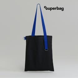Шоппер Superbag black (чёрный с синим)