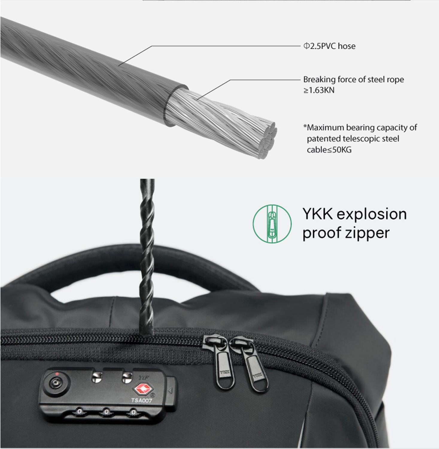 Рюкзак KORIN ClickPack 46х34х16 см, черный/серый