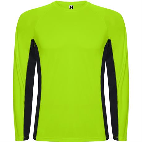 Спортивная футболка SHANGHAI L/S мужская, ФЛУОРЕСЦЕНТНЫЙ ЗЕЛЕНЫЙ/ЧЕРНЫЙ M