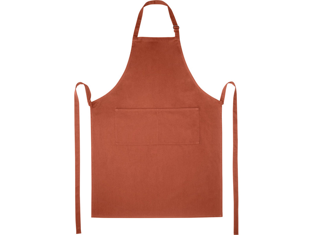 Фартук Andrea плотностью 240 г/м² с регулируемой завязкой на шее - Brick