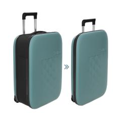 Чемодан складной Rollink Vega II 55x40x20 см, 2 колеса, бирюзовый