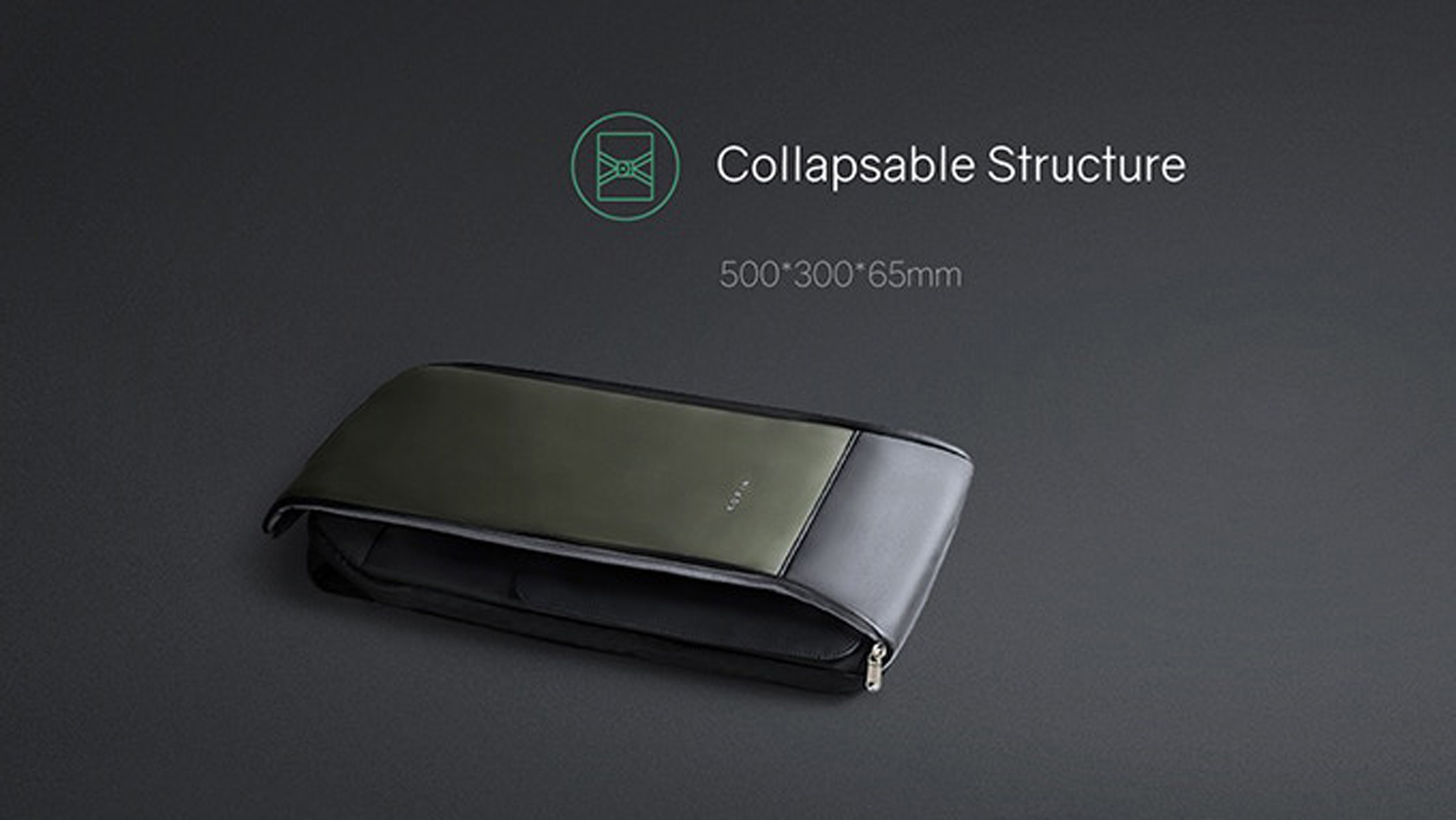 Рюкзак KORIN FlipPack 47х30х17 см, зеленый/черный