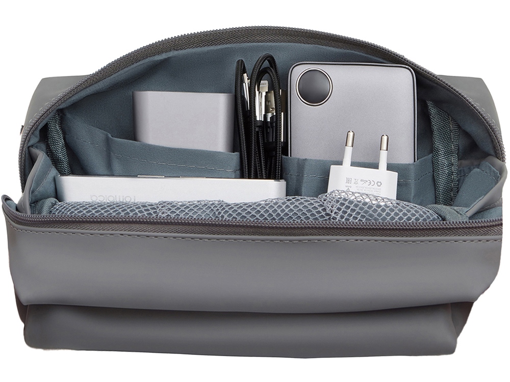 Органайзер для электроники и проводов из искусственной кожи Sofit, серый