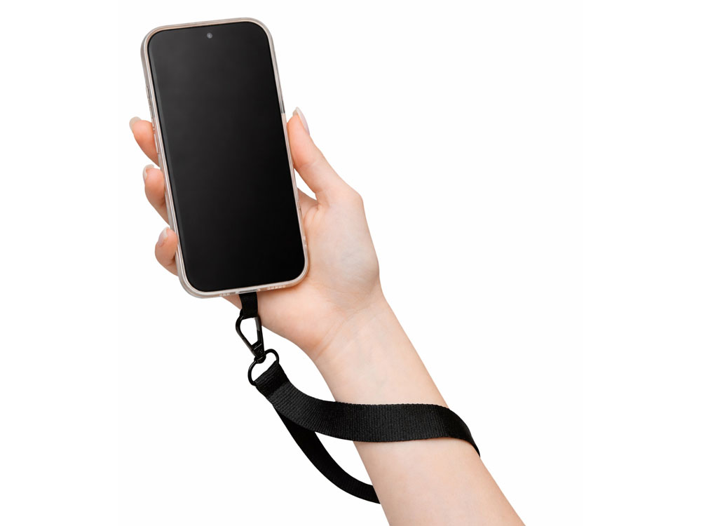 Ремешок на руку для телефона Рист, черный Ремешок на руку для телефона Рист, черный