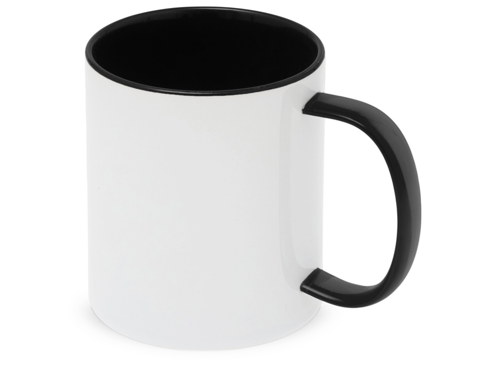 Керамическая кружка со стеклянной ручкой для сублимации Charm, черный