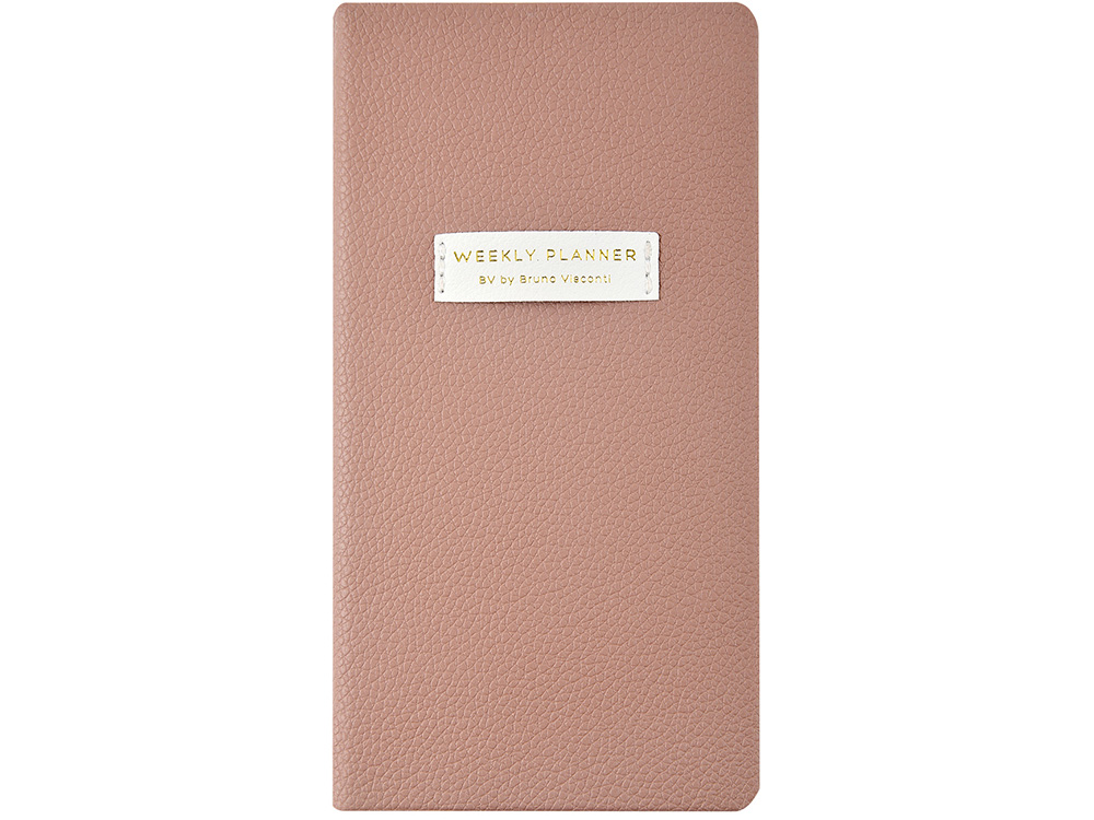 Еженедельник недатированный А6 Morandi. Пыльная роза с нашивкой, пыльно-розовый