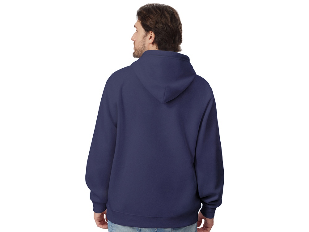 Толстовка с капюшоном оверсайз Lisbon унисекс, темно-синий