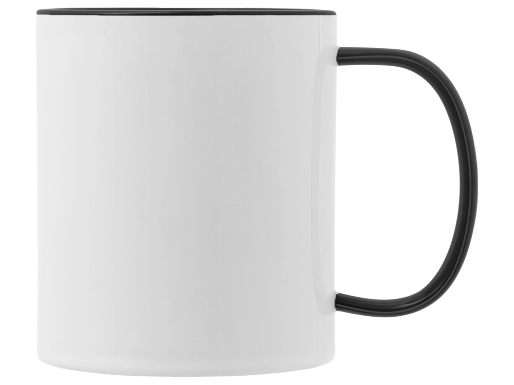 Керамическая кружка со стеклянной ручкой для сублимации Charm, черный