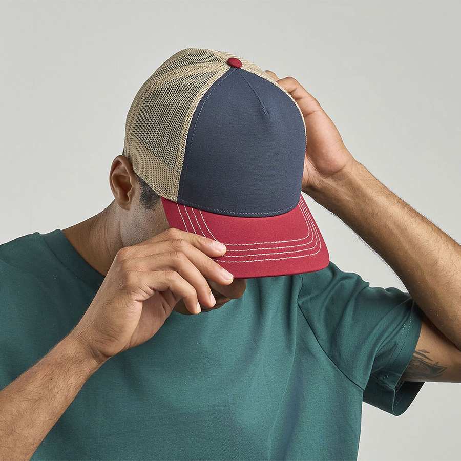 Бейсболка RAPPER CANVAS, 5 клиньев, пластиковая застёжка