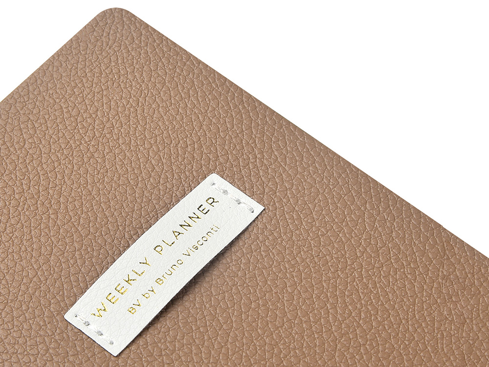 Еженедельник недатированный А6 Total beige с нашивкой, бежевый Еженедельник недатированный А6 Total beige с нашивкой, бежевый
