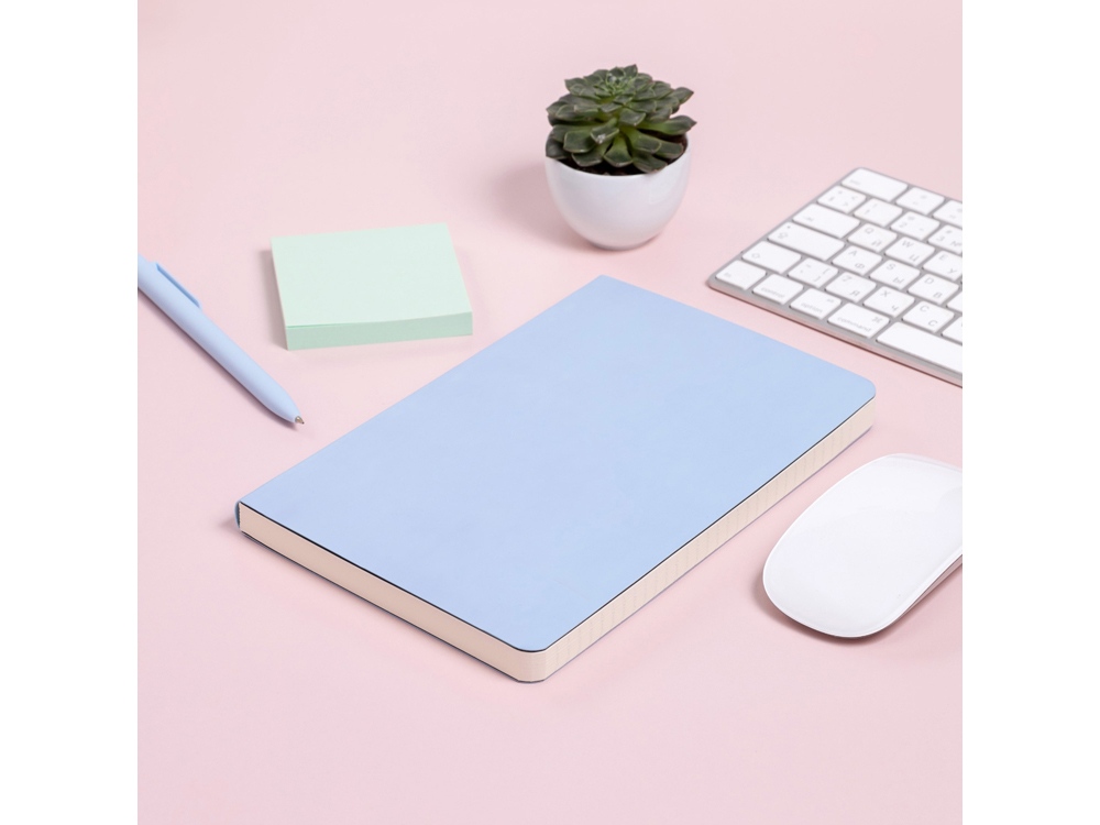 Ежедневник А5 недатированный Megapolis Flex, зефирный голубой