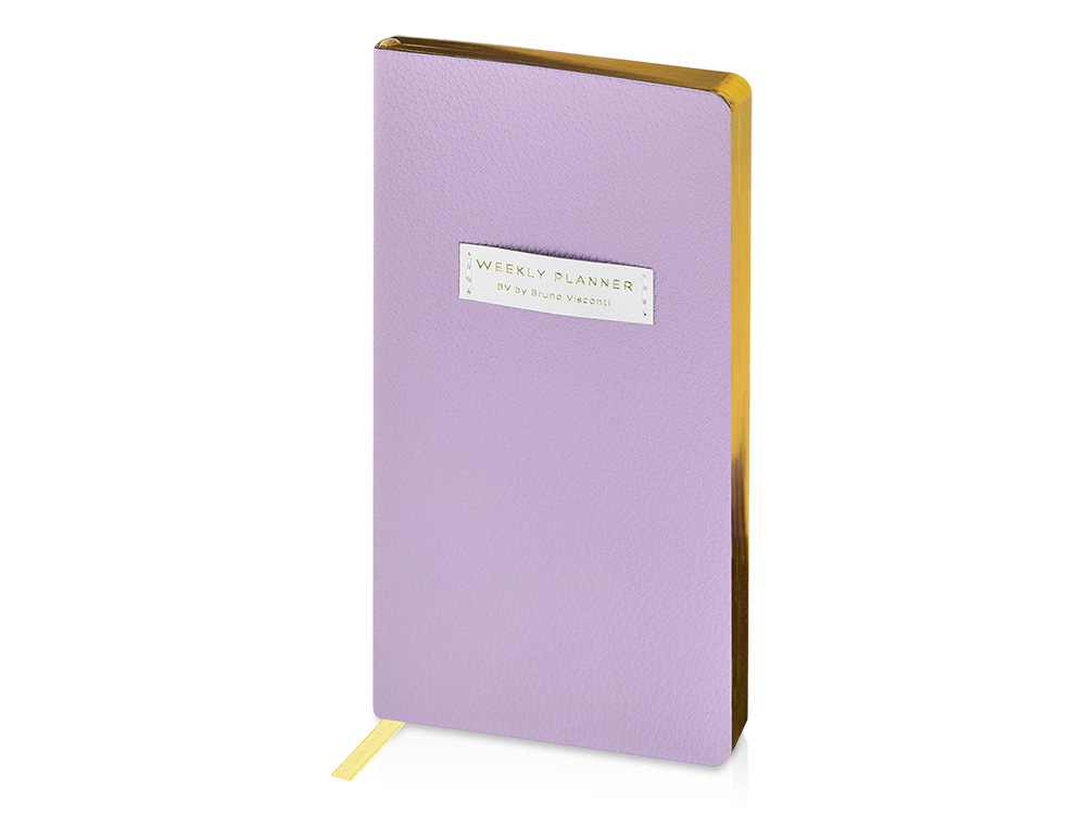 Еженедельник недатированный А6 Zefirс нашивкой, сиреневый Еженедельник недатированный А6 Zefirс нашивкой, сиреневый