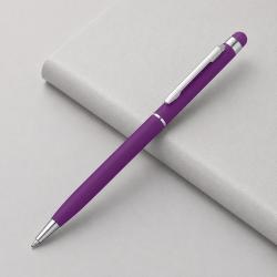 Ручка-стилус шариковая Jucy Soft с покрытием soft touch, фиолетовый (Р)