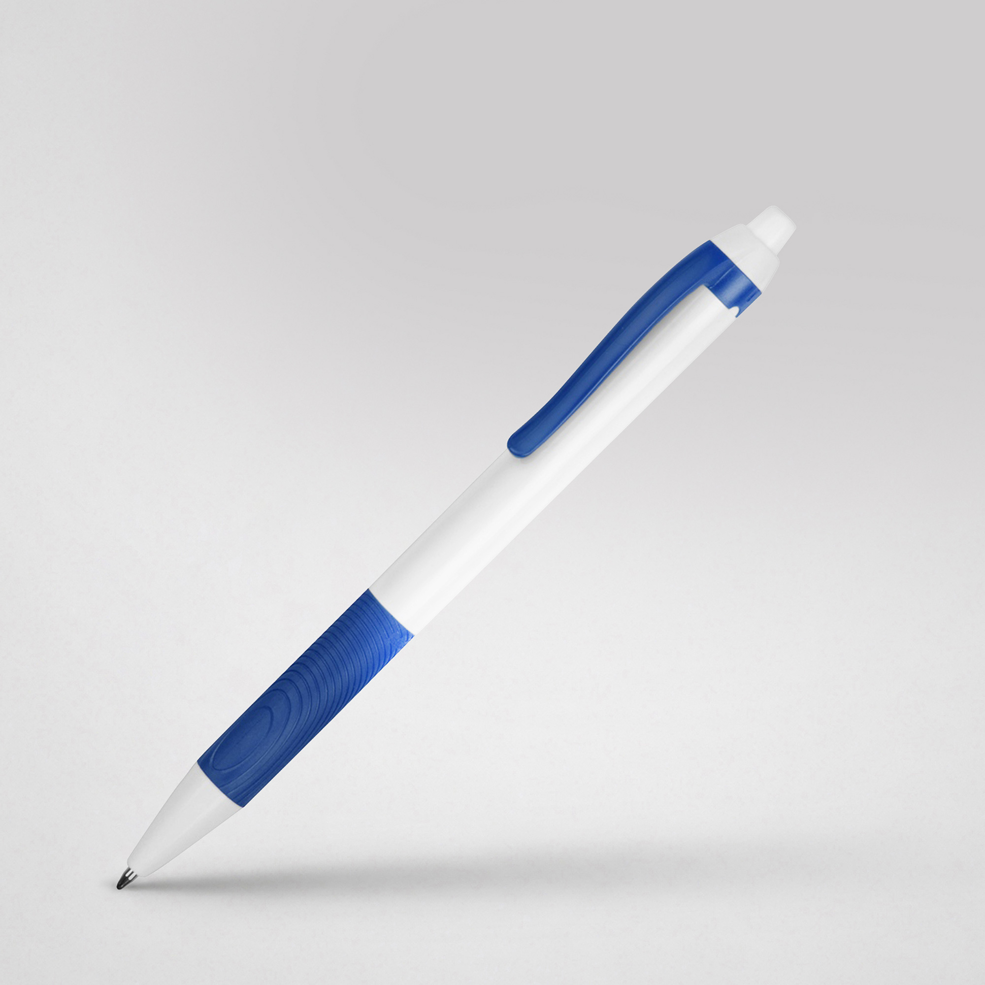 Ручка пластиковая шариковая Centric, белый/синий