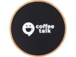 Беспроводное зарядное устройство с подсветкой лого Reedia S3, 15 Вт, бамбук, черный