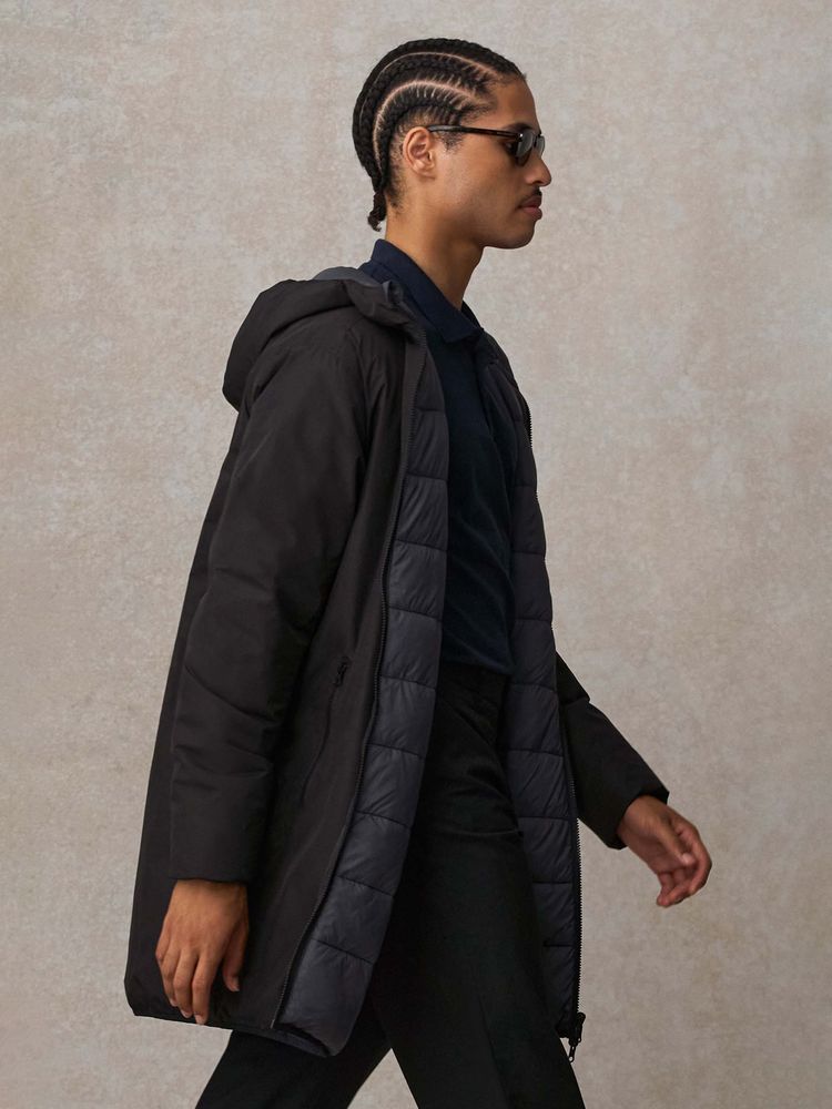 Куртка-парка унисекс Reverse, черная