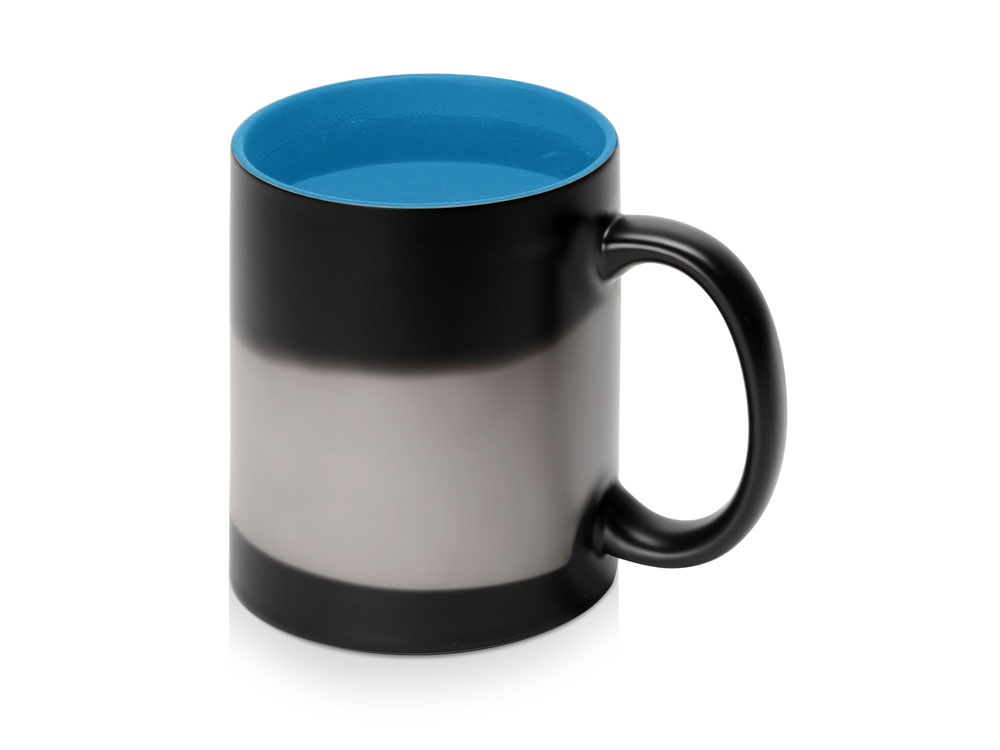 Кружка-хамелеон Surprise матовая, черный/голубой