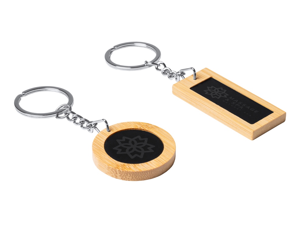 Брелок KRAUS из натурального дерева и стали KRAUS, круглый