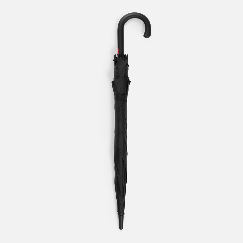Зонт-трость Hidecolor с цветными спицами, черный с красным