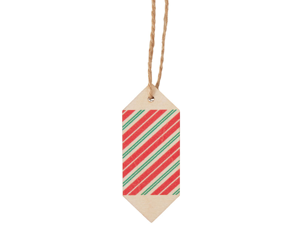 Ёлочная подвеска конфета из фанеры