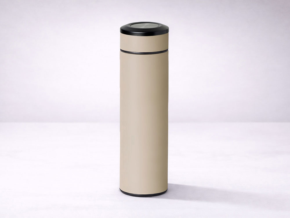 Термос Confident с покрытием soft-touch 420мл, бежевый Термос Confident с покрытием soft-touch 420мл, бежевый