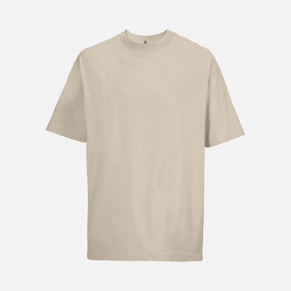 Футболка оверсайз мужская Boxy Men, бежевая (льняная)