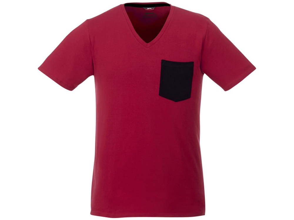Мужская футболка Gully с коротким рукавом и кармашком, темно-красный/темно-синий