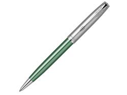 Шариковая ручка Parker Sonnet Essentials Green SB Steel CT, цвет чернил black, перо: M, в подарочной упаковке.