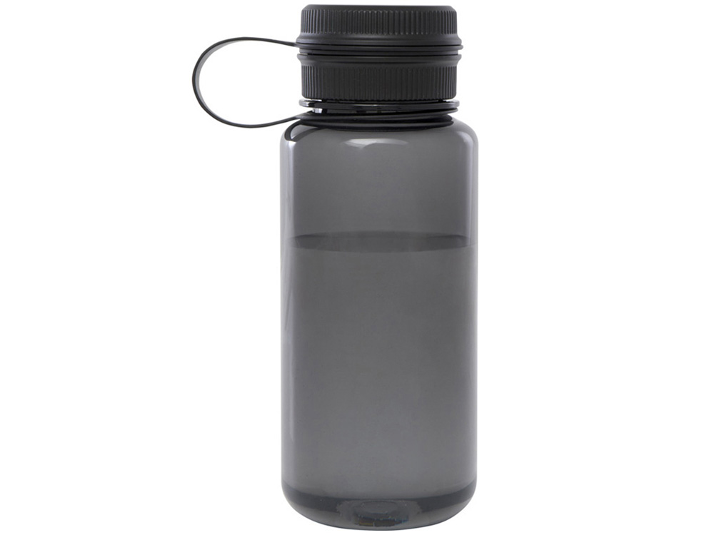 Спортивная бутылка Ryder из переработанного ПЭТ-пластика объемом 900 мл с многофункциональной крышкой, сертифицированная RCS - сплошной черный