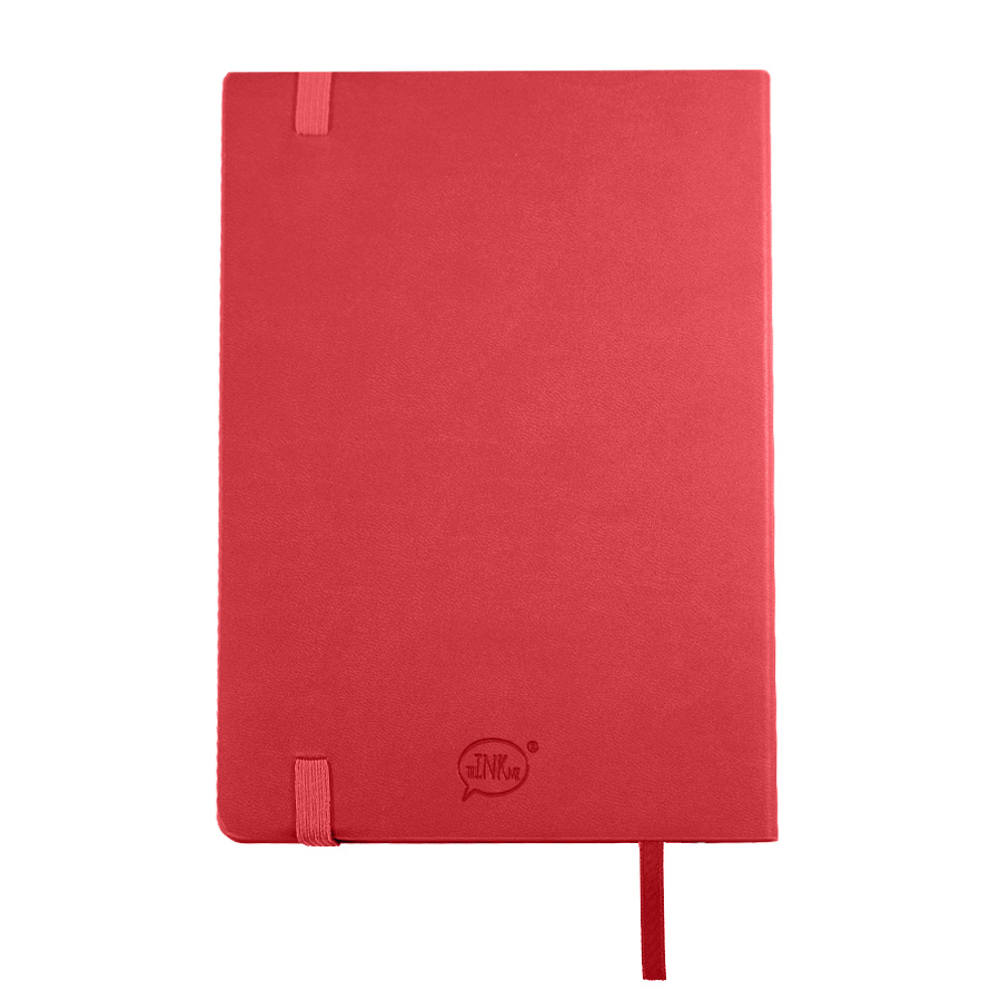 Бизнес-блокнот "RILY", формат А5,  красный, блок в точку