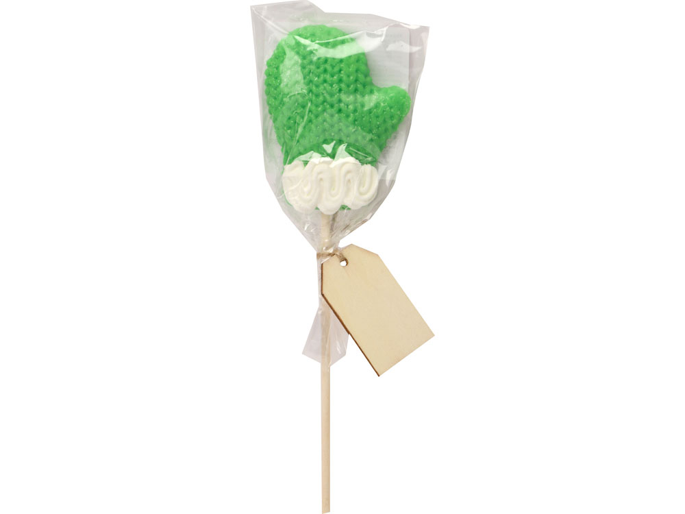 Карамель леденцовая на сахаре Варежка 3D, 40г, зеленая