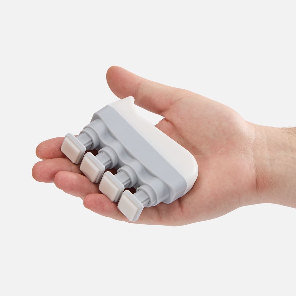 Эспандер кистевой FingerTap, серый с белым Эспандер кистевой FingerTap, серый с белым