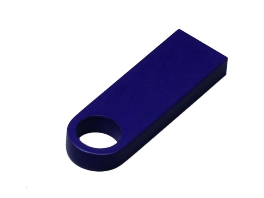 USB 2.0-флешка на 128 Гб с мини чипом и круглым отверстием, синий