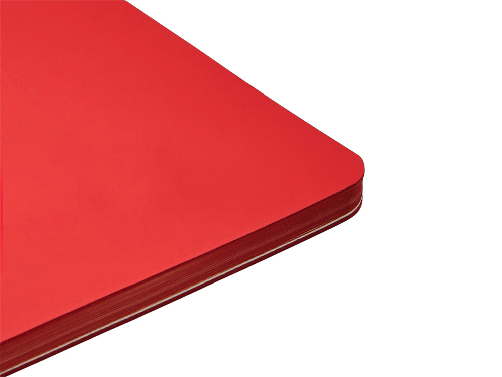 Блокнот Audrey А5 на сшивке в гибкой обложке софт-тач, красный