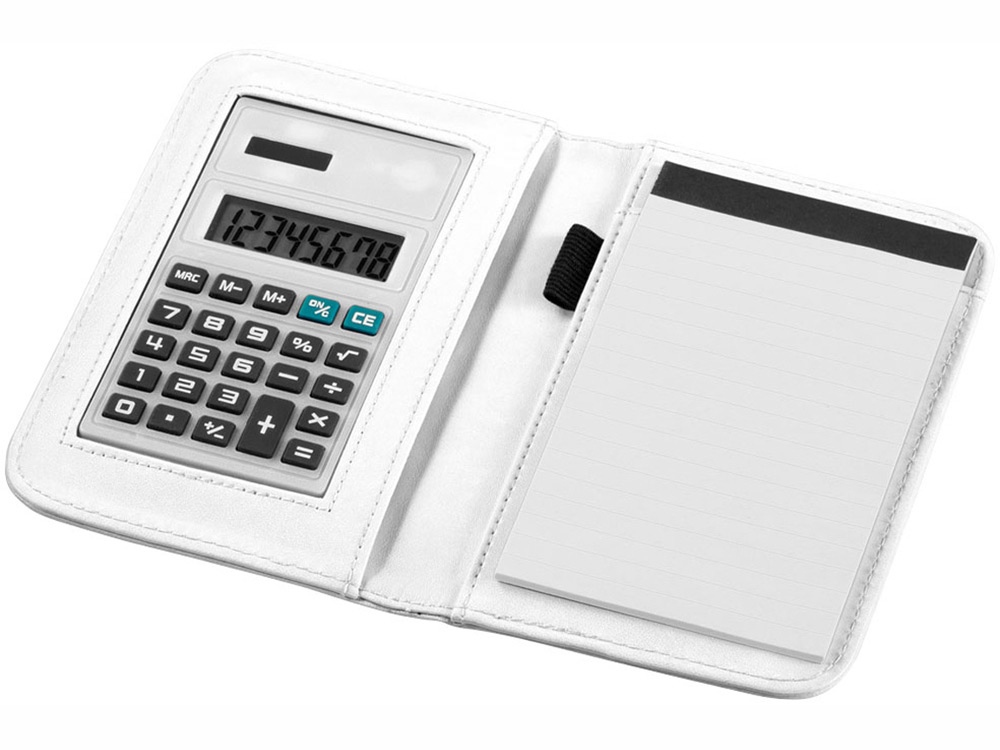 Блокнот А6 Smarti с калькулятором, белый